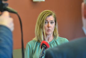 Health P.E.I. chief medical officer Katherine McNally speaks to reporters during a technical briefing on Nov. 2. 