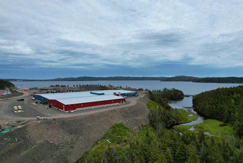 The Grieg Seafoods Newfoundland salmon hatchery site at Marystown.