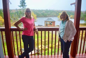 Karen Dillon, left, and Christine Williamson traded their fast-paced life in Ontario for the tranquil wilderness of Cape Breton where they now offer a get-away-from-it-all experience at a remote Gabarus-area lake. DAVID JALA/CAPE BRETON POST