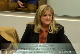 Charlottetown Deputy Police Chief Jennifer McCarron appears before the standing committee on health and social development on Dec. 10, 2021.