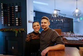 FOR SPURR STORY:
 Sophia Magdalena, left and Andreas Preuss are seen in their Oxalis Restaurant in Dartmouth Friday December 10, 2021.

TIM KROCHAK PHOTO
