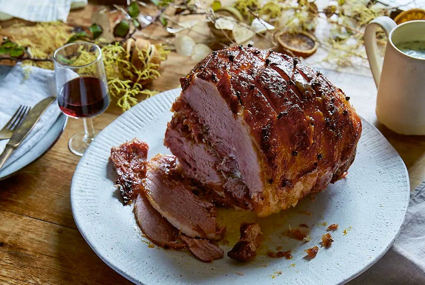 Christmas glazed ham with clementines and cloves from Sea & Shore. Kim Lightbody photo