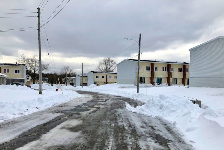 Some of the Rockcliffe apartment units on Dec. 10, two days after Mailman's front door was removed without her knowledge, which occurred just before the first major snowfall of the season. CAPE BRETON POST 