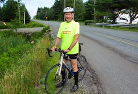 Vic Gouthro accomplished a goal he set earlier this year. The Westmount product was challenged to reach 5,000 kilometres on his bicycle which he accomplished on Tuesday. CONTRIBUTED