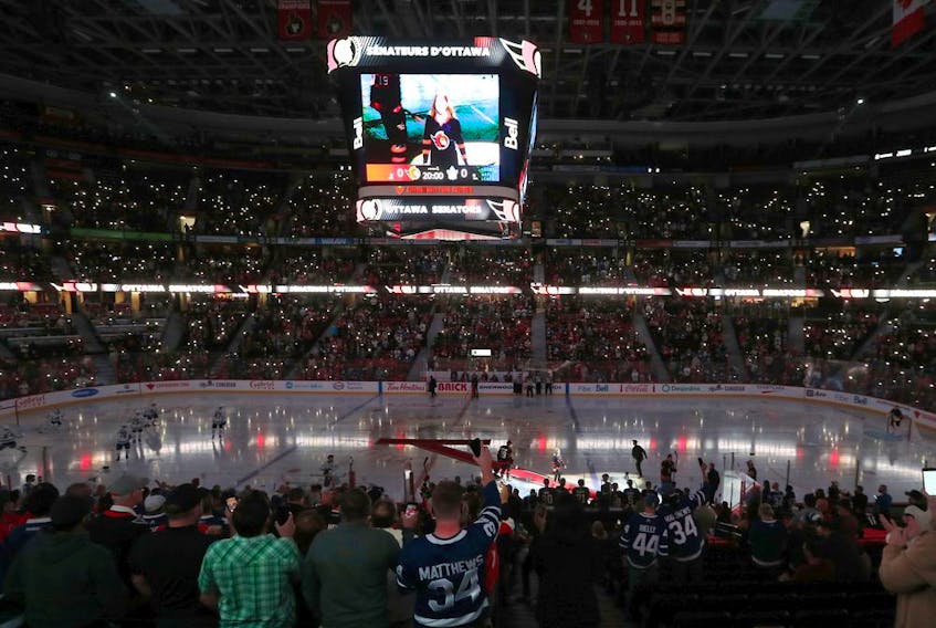 Ottawa Senators fans were excited to take in the home opener against the Toronto Maple Leafs at Canadian Tire Centre in Ottawa on Oct. 14.