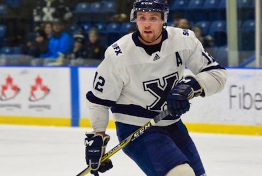 Former St. Francis Xavier University hockey player Lane Cormier has been ordered to stand trial in Nova Scotia Supreme Court on a charge of aggravated assault from an altercation with a man in downtown Antigonish last March. - St. F.X. athletics