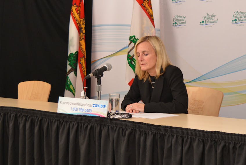 Dr. Heather Morrison, P.E.I.’s chief public health officer, announced a record one-day high for COVID-19 cases during a media briefing on Dec. 17.