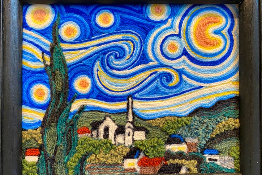 Starry Night
Yarn painter Audrey Pierce designed by Van Gogh
CARLA ALLEN • TRI-COUNTY VANGUARD
