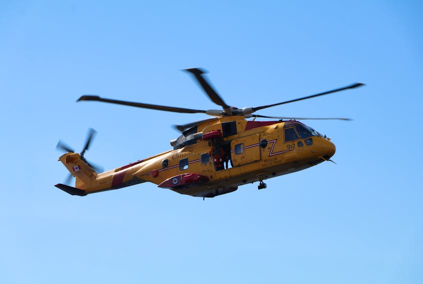 A Cormorant helicopter from 103 Search and Rescue Squadron out of 9 Wing Gander. Glen Whiffen file photo • SaltWire Network