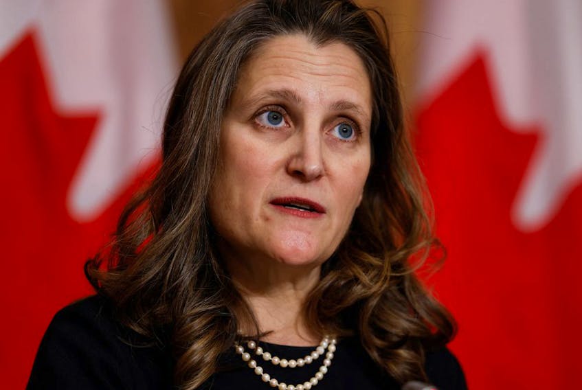 Canada's Deputy Prime Minister and Minister of Finance Chrystia Freeland announced more pandemic aid for businesses in the Omicron outbreak. 