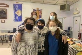 Some of the teenagers involved in the Be Kind Project in western Labrador are: (back, from left) Katie Pike and Bridgette Smith; (front, from left) Leah Patterson, Jayden Greening and Sarah Trainor.