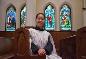 Carmen Peng says she has loved filling-in as choir director at St. James Anglican Church in Kentville while her sister Chantal has been away. KIRK STARRATT