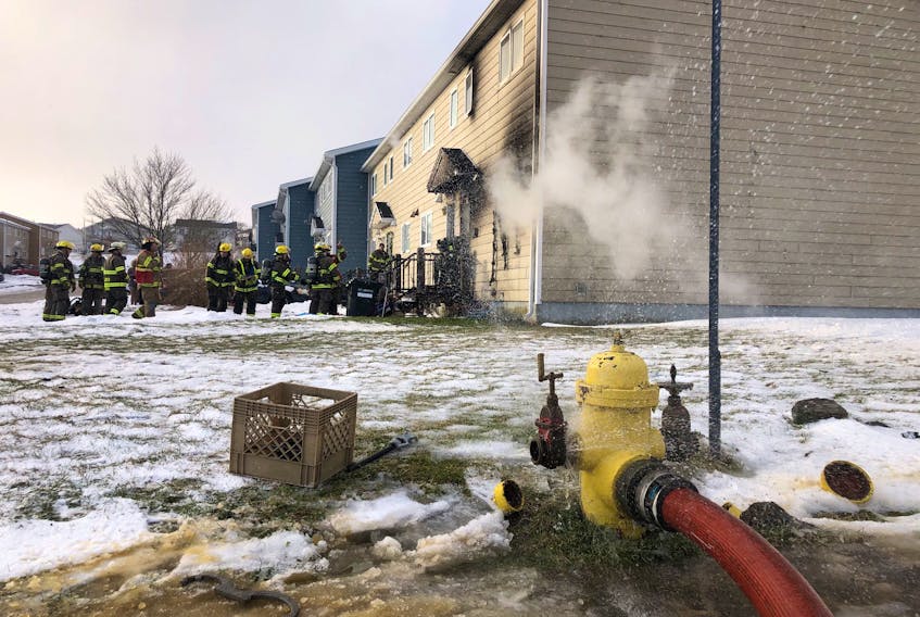 Firefighters were called to a fire at a home on McGrath Place in St. John's on Dec. 24, 2021.