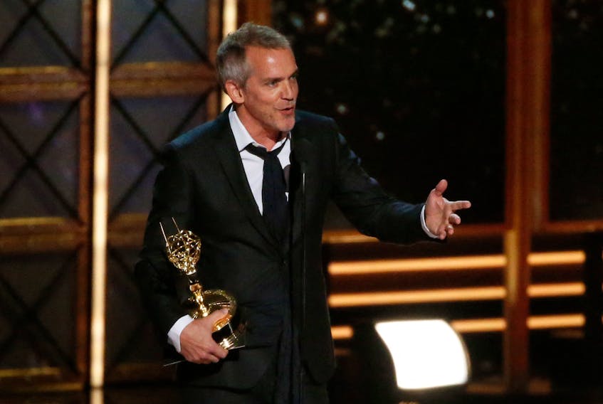 Jean-Marc Vallée accepts the Emmy award for Outstanding Directing for a Limited Series or Movie for Big Little Lies in Los Angeles on Sept. 17, 2017. The Montreal director was found dead on Sunday.