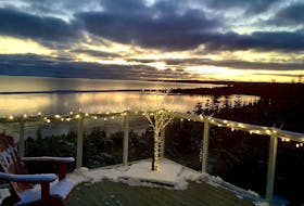 Eric Wright shared this spectacular sunset photo taken from his deck in Clam Bay, N.S., last week. The Christmas lights, the light accumulation of snow on the deck, along with the coastal sunset would look great on a Christmas card. Eric’s Eastern Shore view is looking towards the Jeddore Harbour. Thank you for sharing your view with us, Eric.