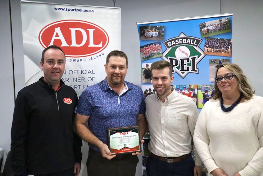 Desi Doyle was named the 2021 Coach of the Year during a recent ceremony. Baseball P.E.I. and ADL honoured the province’s top baseball athletes and contributors from 2021 at the Silver Fox Entertainment Complex in Summerside on Nov. 23. Sport P.E.I. Photo