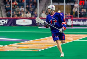 Halifax Thunderbirds transition Brad Gillies is shown in action during a National Lacrosse League game Jan. 18, 2020, against the San Diego Seals at Scotiabank Centre. - TREVOR MacMILLAN / HALIFAX THUNDERBIRDS