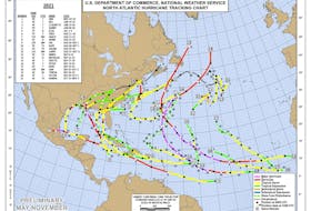 Tracks of all 21 named storms during the 2021 Atlantic hurricane season — National Hurricane Center
