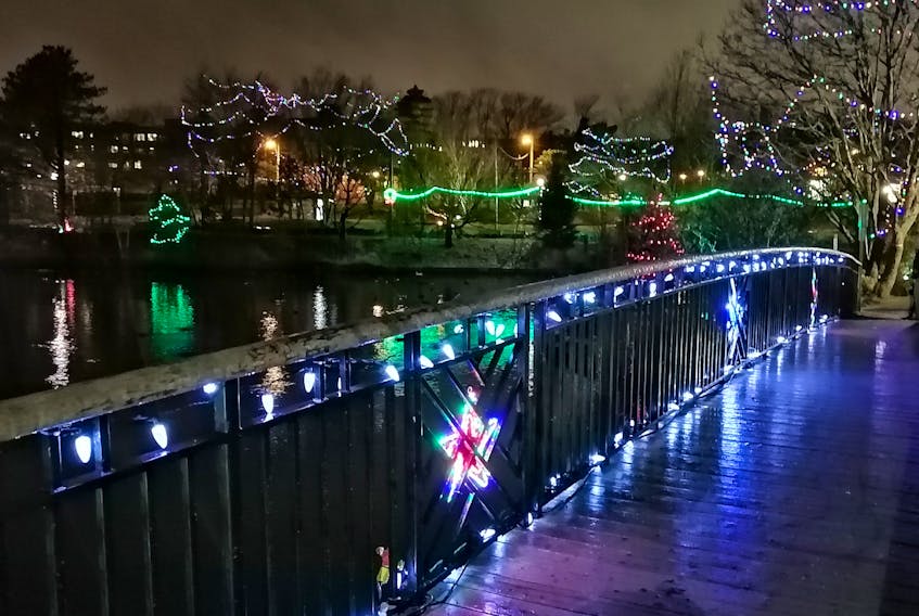 Take in some sights and sounds at the Festival of Music and Lights at Bowring Park in St. John’s, N.L. Gary Mitchell took a stroll around the park and sent me this snapshot of it lit up earlier this month. Visitors can enjoy the festive light displays but also a festive audio show from local musicians. There’s still time to check it out – the festival wraps up January 6th, 2022. Happy New Year, Gary.