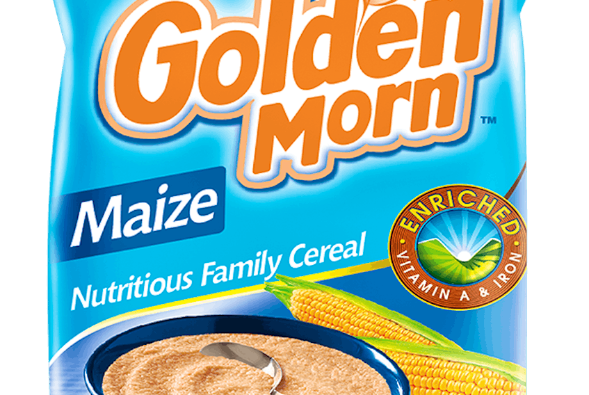 A package of Golden Morn, an African breakfast cereal made by Nestle.