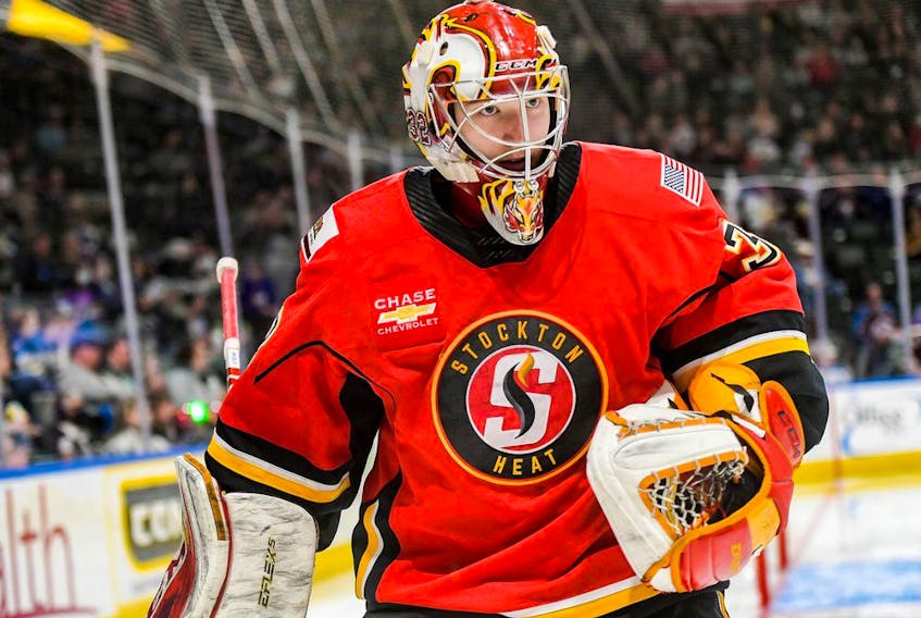  After a 14-0-2 start with the American Hockey League’s Stockton Heat, Dustin Wolf was recalled Thursday by the Calgary Flames.