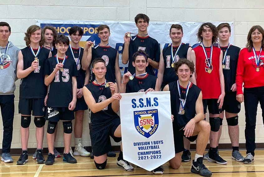 West Kings District High School captured the School Sport Nova Scotia Division 1 boys' volleyball championship on Saturday by beating Dartmouth High.