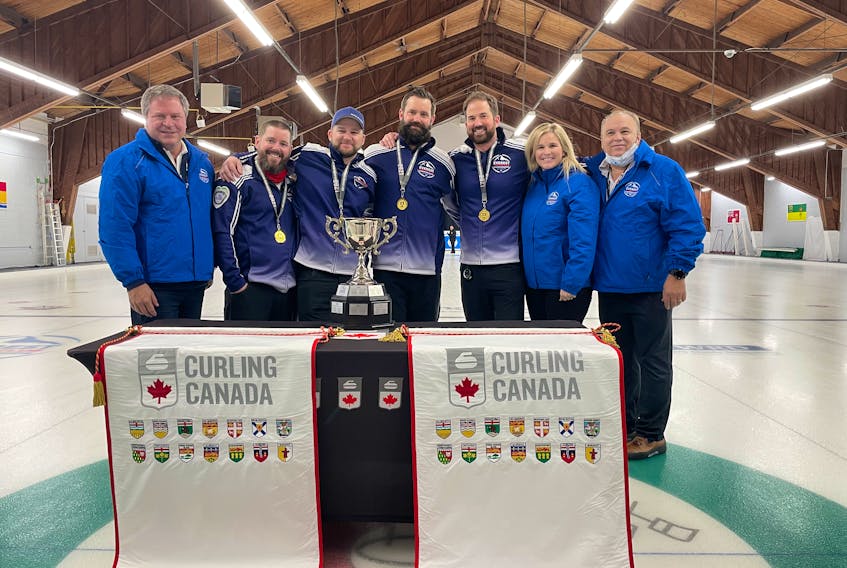 Nova Scotia’s Nick Deagle rink captured the  2021 Everest Canadian Curling Clubs Championships in Ottawa on Saturday.   Deagle’s Bridgewater rink includes   vice-skip Jason van Vonderen, second Robert Phillips and lead Ryan Sperry. - Jack Gustafson /Curling Canada 