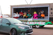 The town of Souris held its 41st annual Christmas Parade on Saturday, Dec. 4. The town held it as a reverse parade, where cars of attendees drive past stationary floats, in order to follow pandemic protocols.