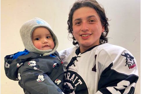 Jason Johnson is a 20-year-old defenceman with the Strait Pirates junior B hockey team and the father of nine-month-old Gemini Johnson.