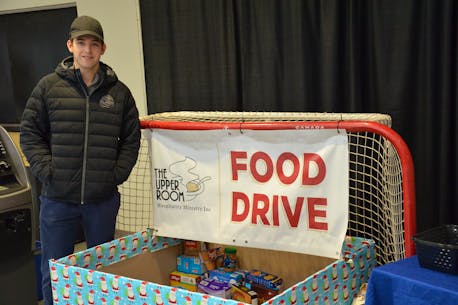 Charlottetown Islanders captain Brett Budgell initiates a food drive for The Upper Room