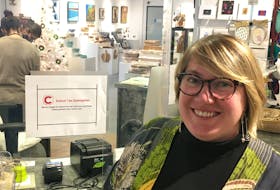 Lori Burke, executive director at the Cape Breton Centre for Craft and Design on Charlotte Street in Sydney, says the non-profit has not been charging tax on purchases made by those with a Status card since the spring, something the organization sees as a part of reconciliation. ARDELLE REYNOLDS/CAPE BRETON POST