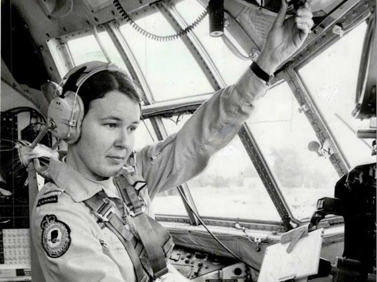 Leah Mosher was one of the first three women picked to train as pilots in the Canadian Forces. She later became the first woman to fly an RCAF Hercules transport plane.