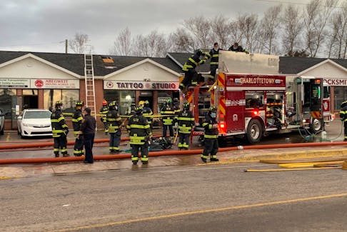 A fire at a local tattoo studio Thursday morning has sent one person to hospital with minor injuries.