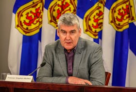 Then-premier Stephen McNeil at a COVID-19 briefing in January in Halifax. Communications Nova Scotia