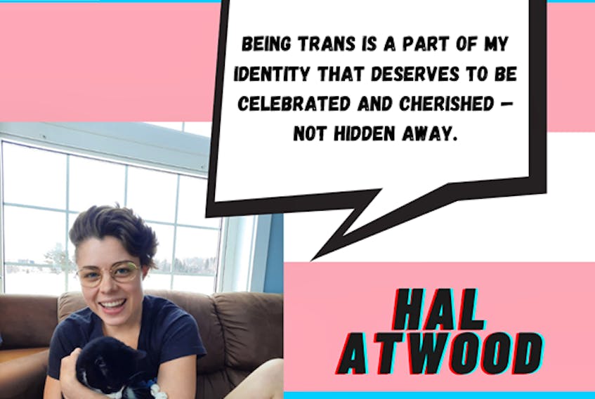 Hal Atwood, a member of P.E.I. Transgeder, shares their views on the network's Facebook page in recognition of International Transgender Day od Visibility