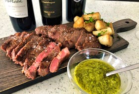 When pairing a premium Cabernet Sauvignon Mark DeWolf suggests rich proteins such as this striploin purchased from Sysco@home cooked medium-rare. Photo: Mark DeWolf