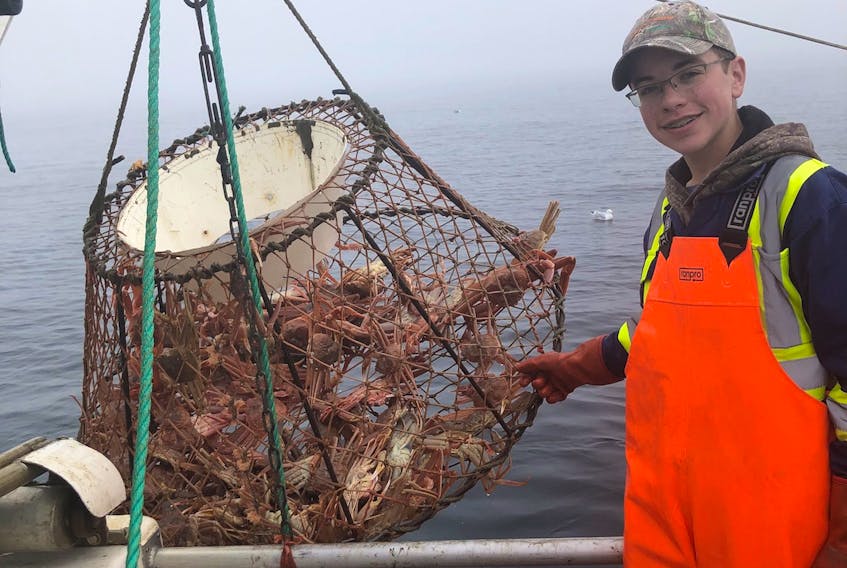 Jacob Hiscock, 15, of Winterton, N.L., hopes to someday own his own fishing enterprise.