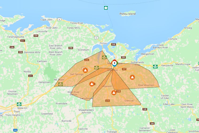 Power is out for approximately 11,000 customers in Pictou County this morning.
