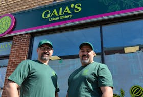 Charbel Jreij, left, and chef Pierre El Hajjar, are the owners of Gaia's Urban Eatery on Queen Street in Charlottetown. Charble's wife, Rita, is also an owner.