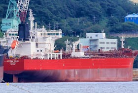 A photo of the STI San Telmo oil tanker at an unknown location. Transport Canada has confirmed the vessel, from Belgium, is currently anchored off Port Hawkesbury dealing with potential cases of COVID-19 on board.  CONTRIBUTED