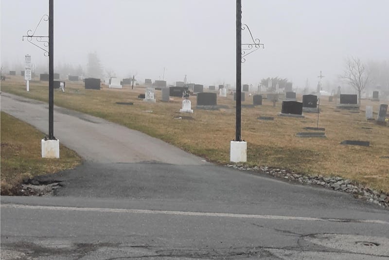Glace Bay resident Brenda MacLean recently discovered illegally dumped garbage at St. Joseph's Holy Family Cemetery in Reserve Mines. CONTRIBUTED • BRENDA MACLEAN, FACEBOOK