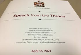 Lt.-Gov Judy Foote delivery the speech from the throne for the newly-formed Andrew Furey-led Newfoundland and Labrador government.