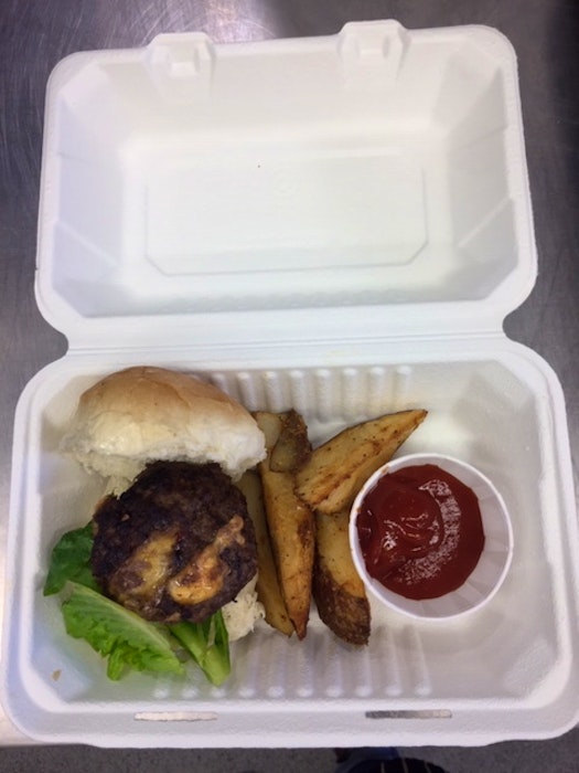 The Kodiak burger, created by the KCA cafeteria’s own Red Seal chef, Indira Persaud. DAWN HARE PHOTO - Contributed