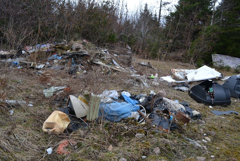 Garbage strewn along Mountain Road near Eskasoni First Nation. ARDELLE REYNOLDS/CAPE BRETON POST