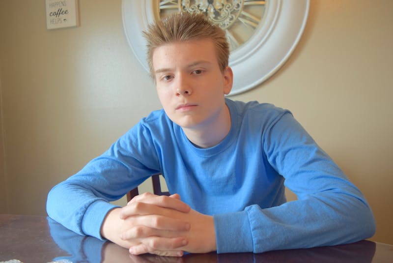 Dawson MacKenzie, 15, at his home in Dominion. Dawson, who is autistic and attended the Glace Bay High School learning centre, said he endured horrific bullying for years. Sharon Montgomery-Dupe/Cape Breton Post