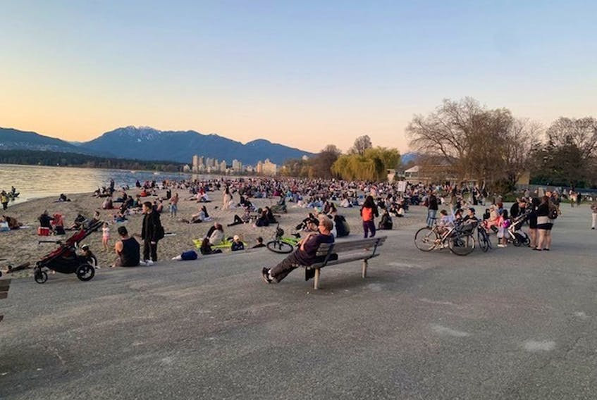 A dance party was held on Kitsilano Beach Friday night in contravention of public health orders aimed at stoping the spread of COVID-19.