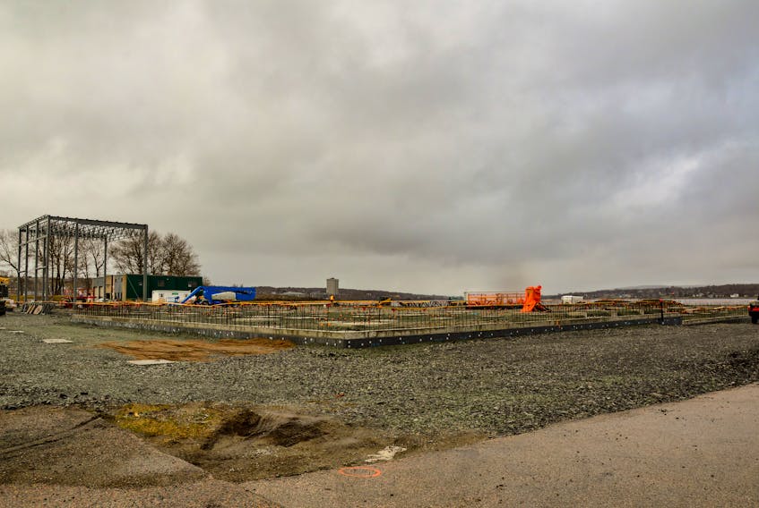 The construction site of the new NSCC Waterfront campus in Sydney on Friday. JESSICA SMITH/CAPE BRETON POST