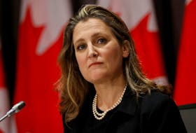 Canada's Deputy Prime Minister and Minister of Finance Chrystia Freeland presented the federal budget Monday, her first since taking over as finance minister last year.  Freeland has promised up to $100 billion in stimulus over three years to "jump-start" an economic recovery in what is likely to be an election year. REUTERS/Blair Gable