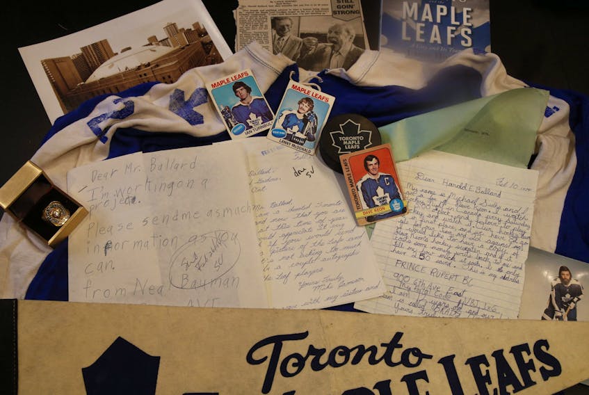 A treasure trove of letters that were rescued from Maple Leafs Gardens come directly from that of former Maple Leafs owner Harold Ballard. Pictured, young fans from Prince Rupert, B.C. to New Jersey ask Ballard questions and thank him for his help on everything from school projects to getting a sweater from Leafs captain Dave Keon. 