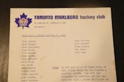  A letter from the Toronto Marlboro hockey addresses players and proper attire. JACK BOLAND/TORONTO SUN